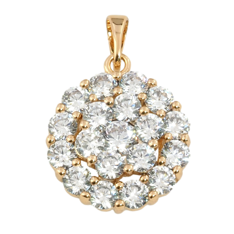 Кулон Xuping Позолота 18K Инкрустация цирконием для цепочки до 5мм фото №1 Кулон Xuping Позолота 18K Инкрустация цирконием для цепочки до 5мм фото №1