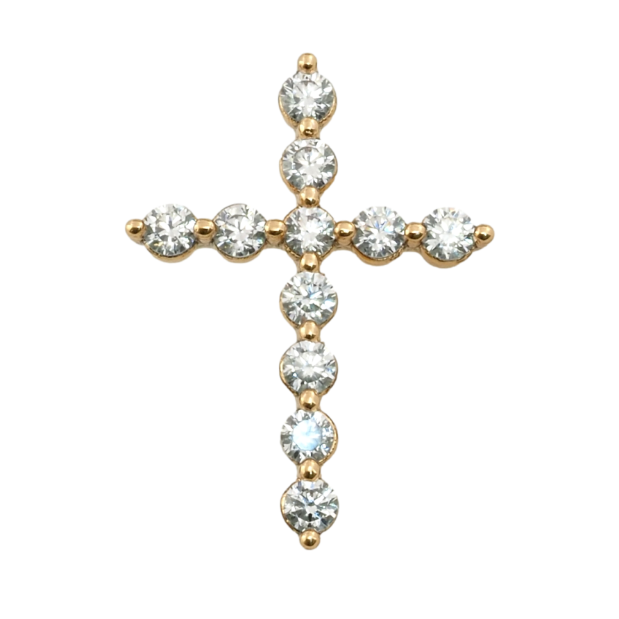 Кулон Xuping Позолота 18K Крест с цирконием для цепочки до 3мм фото №1 Кулон Xuping Позолота 18K Крест с цирконием для цепочки до 3мм фото №1