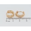 Сережки Xuping Позолота 18K колечка Декоративний візерунок ланцюжок фото №2