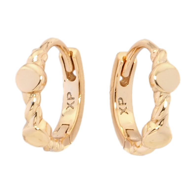 Сережки Xuping Позолота 18K колечка Декоративний візерунок фото №1 Сережки Xuping Позолота 18K колечка Декоративний візерунок фото №1