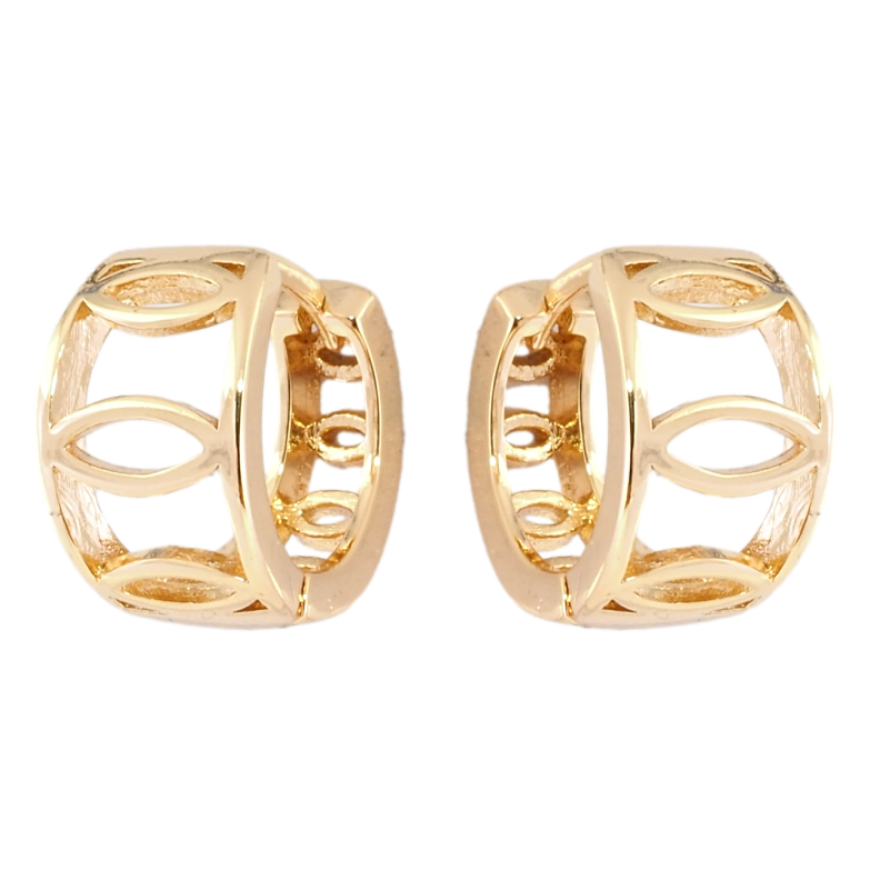 Сережки Xuping Позолота 18K колечка Декоративний візерунок фото №1 Сережки Xuping Позолота 18K колечка Декоративний візерунок фото №1