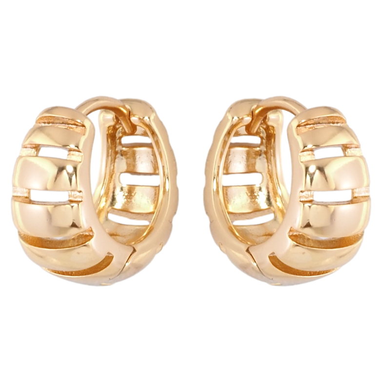 Серьги Xuping Позолота 18K колечки Декоративный узор фото №1 Серьги Xuping Позолота 18K колечки Декоративный узор фото №1