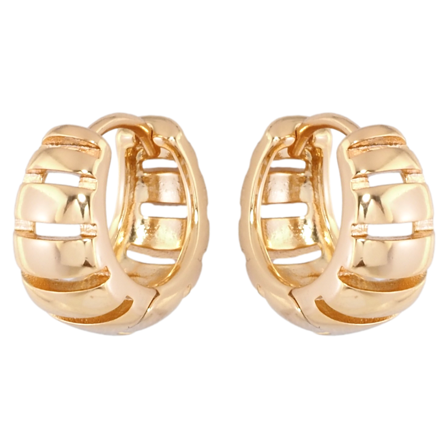 Сережки Xuping Позолота 18K колечка Декоративний візерунок фото №1 Сережки Xuping Позолота 18K колечка Декоративний візерунок фото №1