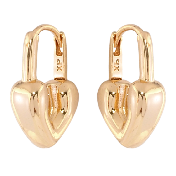Сережки Xuping Позолота 18K колечка Сердечки-замочки фото №9 Сережки Xuping Позолота 18K колечка Сердечки-замочки фото №9