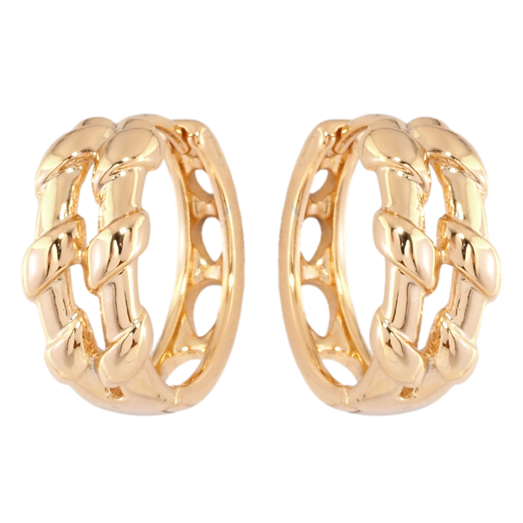 Сережки Xuping Позолота 18K колечка Декоративний візерунок фото №17