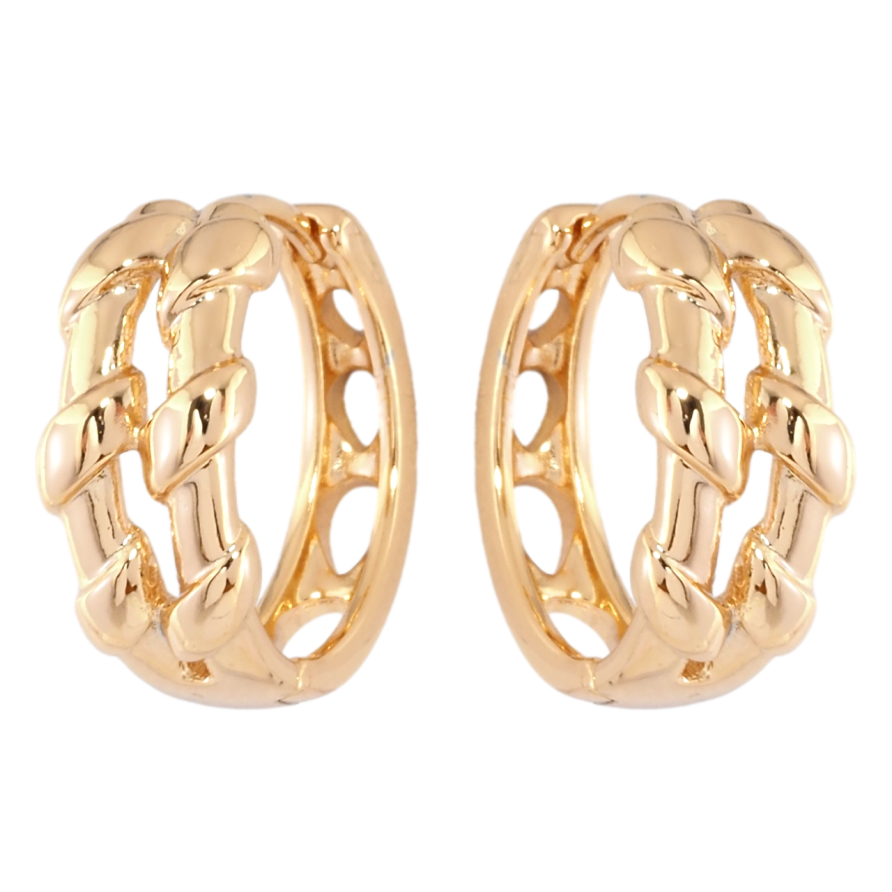 Сережки Xuping Позолота 18K колечка Декоративний візерунок фото №1 Сережки Xuping Позолота 18K колечка Декоративний візерунок фото №1