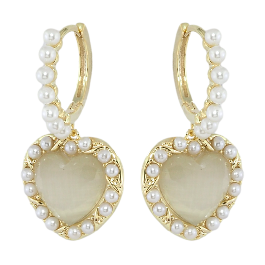 Сережки Xuping JEAN GOUJON Позолота 14K підвіски на колечках Сердечки фото №1 Сережки Xuping JEAN GOUJON Позолота 14K підвіски на колечках Сердечки фото №1