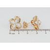 Сережки Xuping Позолота 18K пусети Кришталева квітка, що крутиться фото №2 Сережки Xuping Позолота 18K пусети Кришталева квітка, що крутиться фото №2