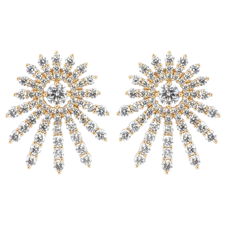 Серьги Xuping Позолота 18K пусеты Инкрустация цирконием фото №1