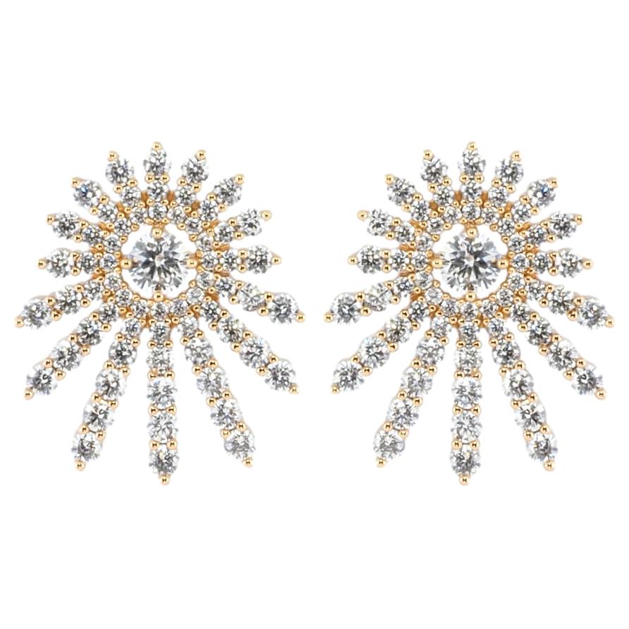 Серьги Xuping Позолота 18K пусеты Инкрустация цирконием фото №1