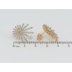 Серьги Xuping Позолота 18K пусеты Инкрустация цирконием фото №2