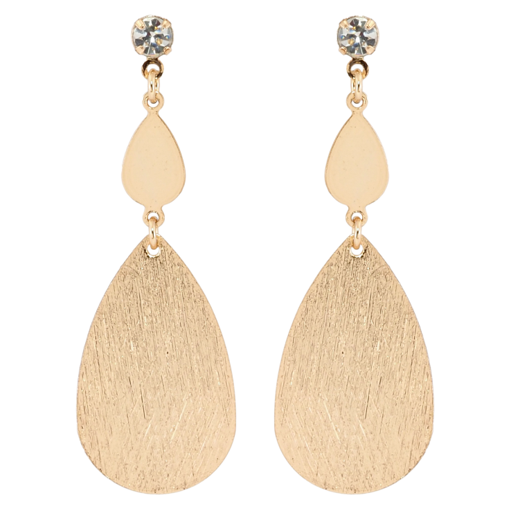 Сережки Xuping Позолота 18K пусети Краплеподібні підвіски з кристалами фото №13