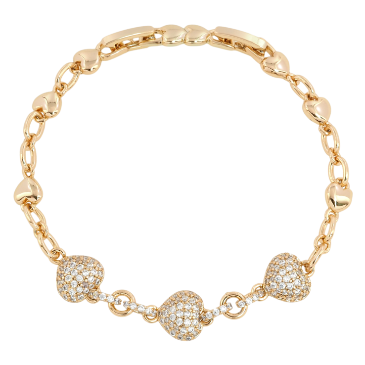 Браслет Xuping Позолота 18K Сердечка інкрустація цирконієм довжина з дод. замком 16,18см х 3-5мм фото №21 Браслет Xuping Позолота 18K Сердечка інкрустація цирконієм довжина з дод. замком 16,18см х 3-5мм фото №21