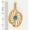 Кулон Fallon Позолота 18K Фигурная подвеска с бирюзой и цирконием фото №2 Кулон Fallon Позолота 18K Фигурная подвеска с бирюзой и цирконием фото №2