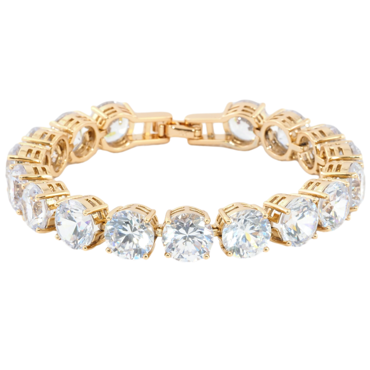 Браслет Xuping Позолота 18K Дорожка фианитов размер 18см х 9мм фото №10