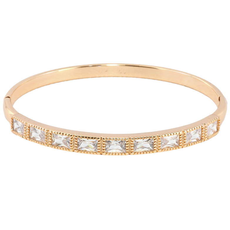 Браслет Xuping Позолота 18K Доріжка фіанітів ø 6см фото №1