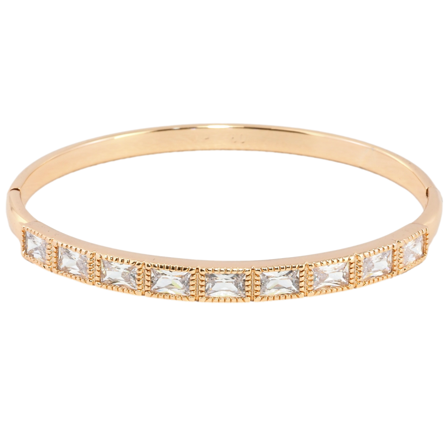 Браслет Xuping Позолота 18K Дорожка фианитов ø 6см фото №1