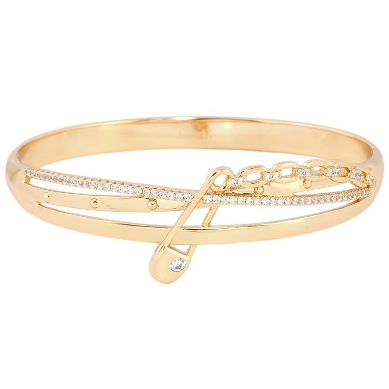 Браслет Xuping Позолота 18K Декоративний візерунок з шпилькою ø 6см фото №1