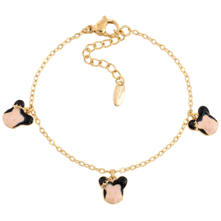 Браслет Xuping Позолота 18K Цепочка с подвесками Микки Маус с доп.цепочкой 17.5-20.5см х 1.5мм фото №22 Браслет Xuping Позолота 18K Цепочка с подвесками Микки Маус с доп.цепочкой 17.5-20.5см х 1.5мм фото №22