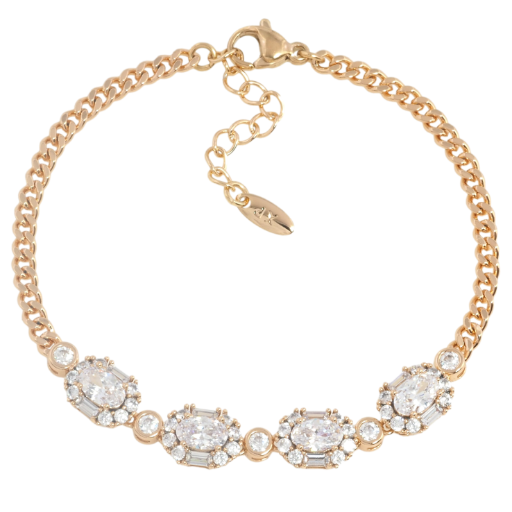 Браслет Xuping Позолота 18K Цепочка с кристальной вставкой с доп.цепочкой 16.5-19.5см х 3мм фото №8 Браслет Xuping Позолота 18K Цепочка с кристальной вставкой с доп.цепочкой 16.5-19.5см х 3мм фото №8