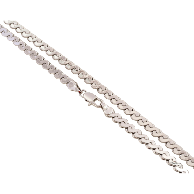 Ланцюжок Xuping Родій Плетіння Серпантин довжина 50см х 4мм фото №1