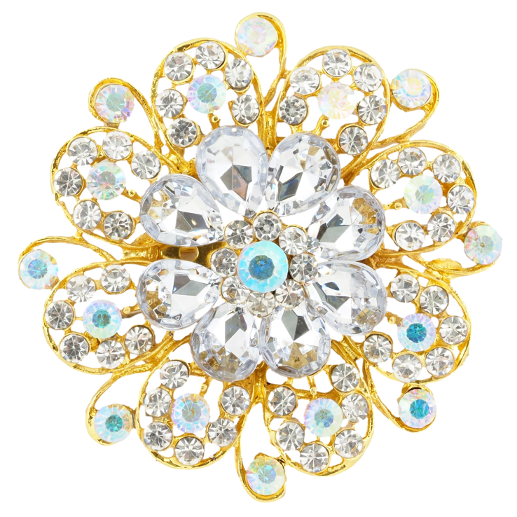 Брошка Квітка зі стразами фото №15 Брошка Квітка зі стразами фото №15