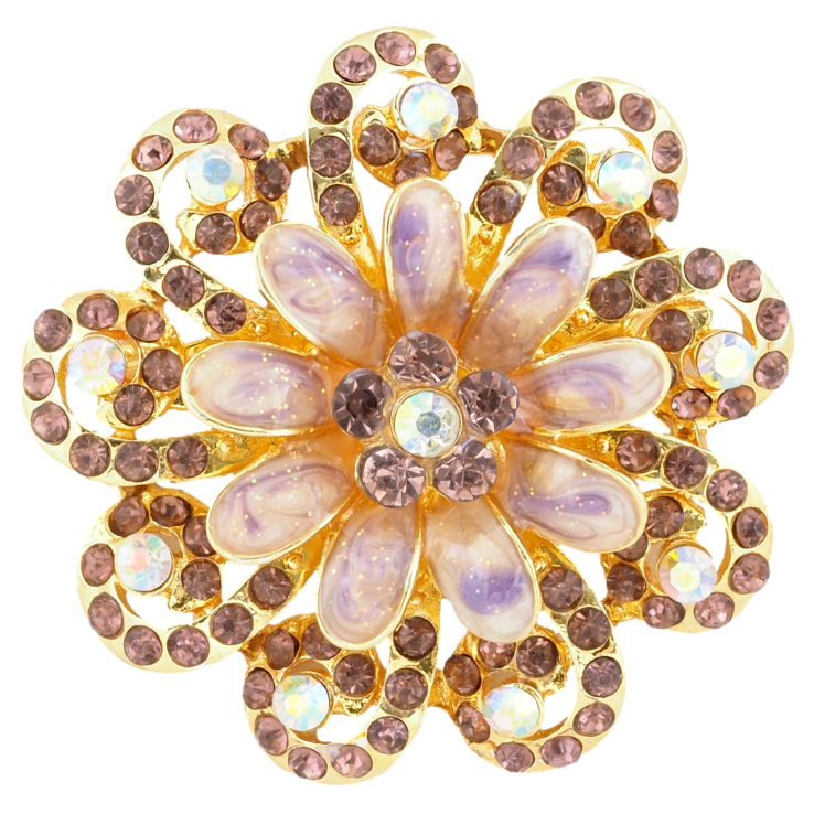 Брошь Цветок с бордовыми стразами и эмалью фото №23 Брошь Цветок с бордовыми стразами и эмалью фото №23
