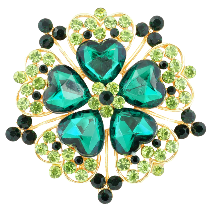 Брошь Цветок с зелеными стразами фото №15 Брошь Цветок с зелеными стразами фото №15