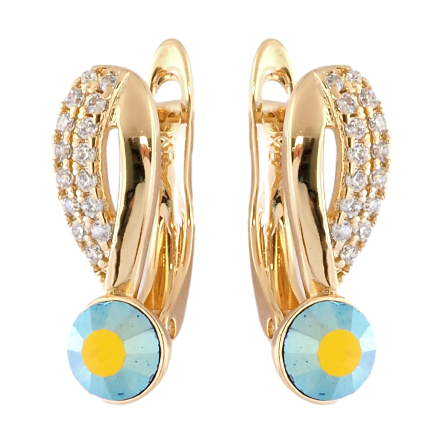 Серьги Xuping цвет 18K с кристаллами Swarovski английский замок Узор с кристаллами PeridotАВ фото №1 Серьги Xuping цвет 18K с кристаллами Swarovski английский замок Узор с кристаллами PeridotАВ фото №1