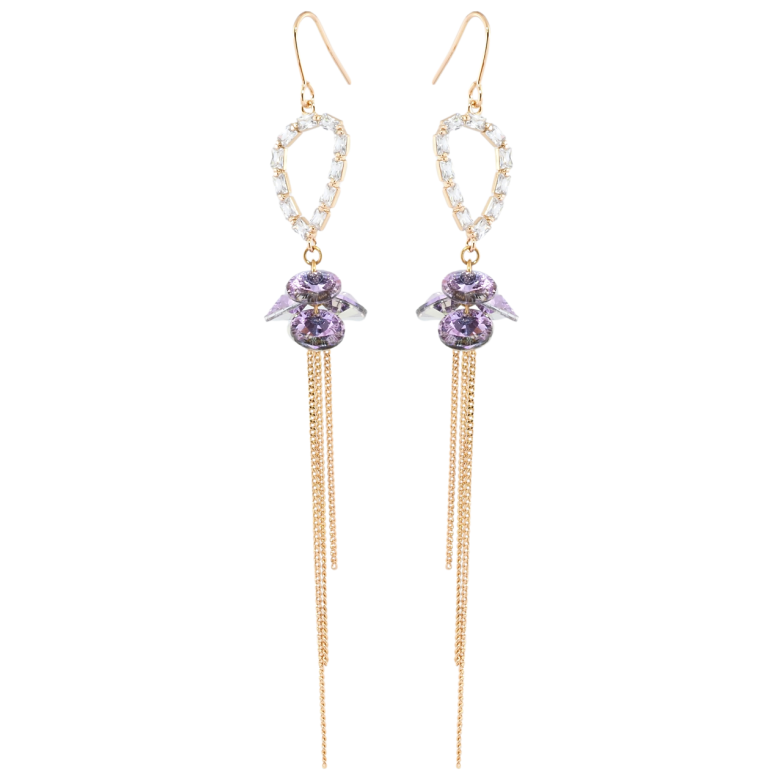 Сережки Xuping колір 18K з кристалами Swarovski французький замок Підвіски з кристалами Provence Lavender фото №1 Сережки Xuping колір 18K з кристалами Swarovski французький замок Підвіски з кристалами Provence Lavender фото №1