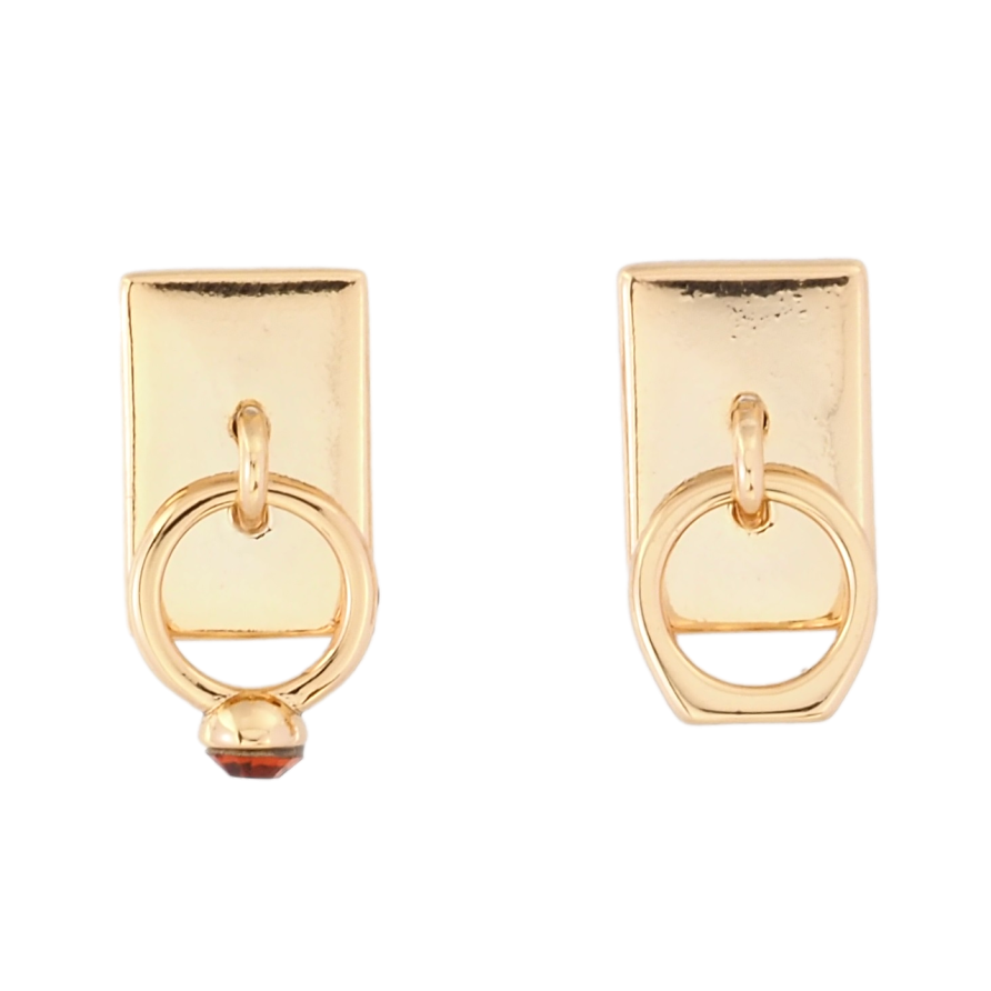 Сережки Xuping колір 18K з кристалами Swarovski пусети Каблучка та перстень із кристалом Light Siam фото №1