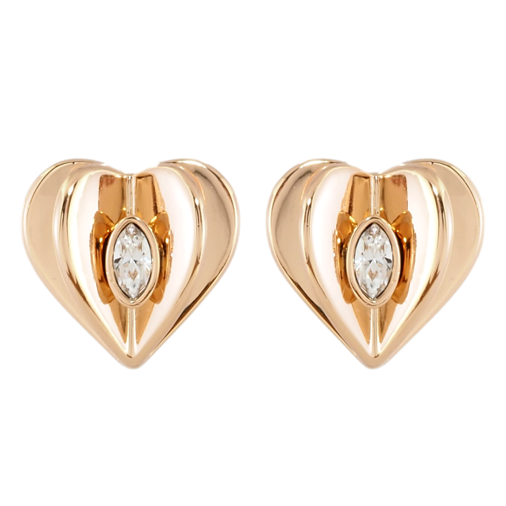 Сережки Xuping колір 18K з кристалами Swarovski пусети Сердечка з кристалами Clear фото №2 Сережки Xuping колір 18K з кристалами Swarovski пусети Сердечка з кристалами Clear фото №2