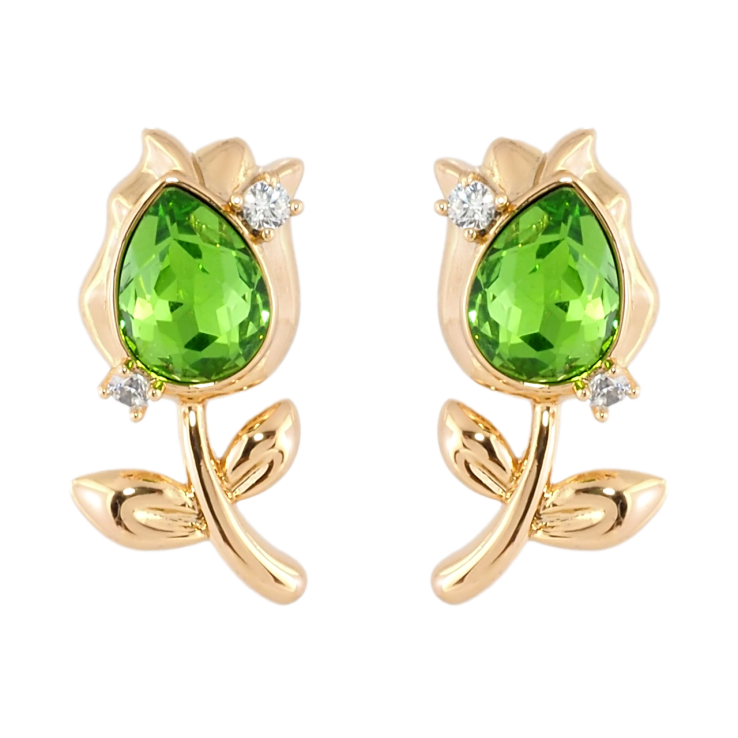 Сережки Xuping колір 18K з кристалами Swarovski пусети Квіточки з кристалами Peridot фото №13 Сережки Xuping колір 18K з кристалами Swarovski пусети Квіточки з кристалами Peridot фото №13