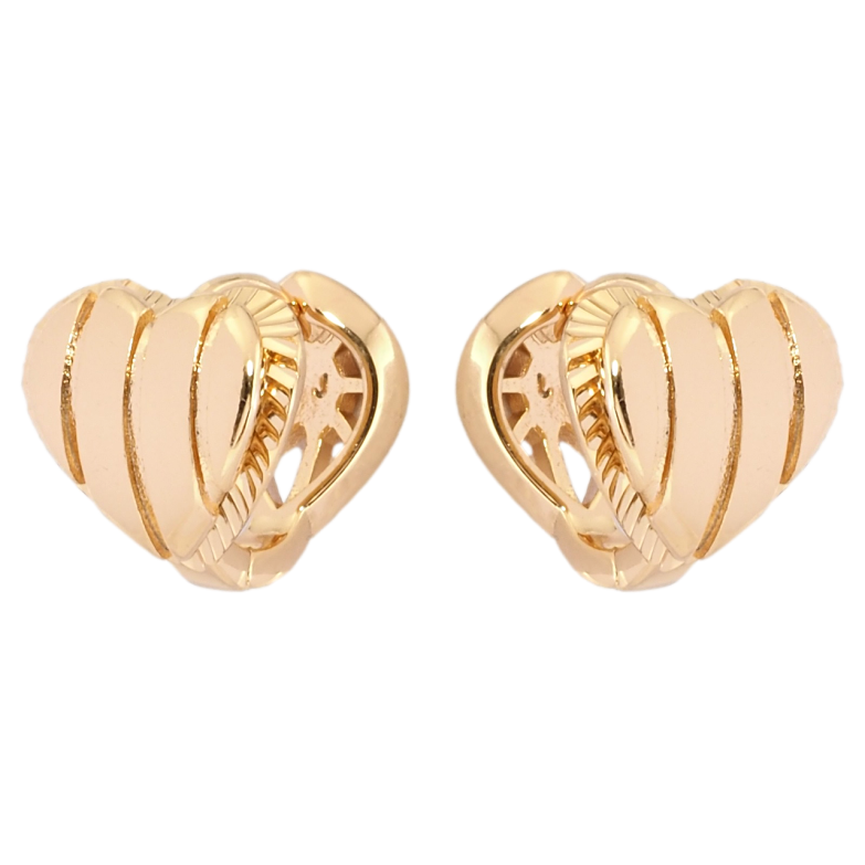 Серьги Xuping Позолота 18K колечки Сердечки фото №1