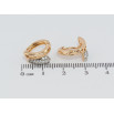 Сережки Xuping Позолота 18K + Родій колечка Різьблений візерунок із цирконієм фото №2
