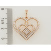 Кулон Xuping Позолота 18K Сердце с инкрустацией цирконием для цепочки до 5мм фото №2