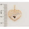 Кулон Xuping Позолота 18K Резное сердечко с цирконием для цепочки до 5мм фото №2