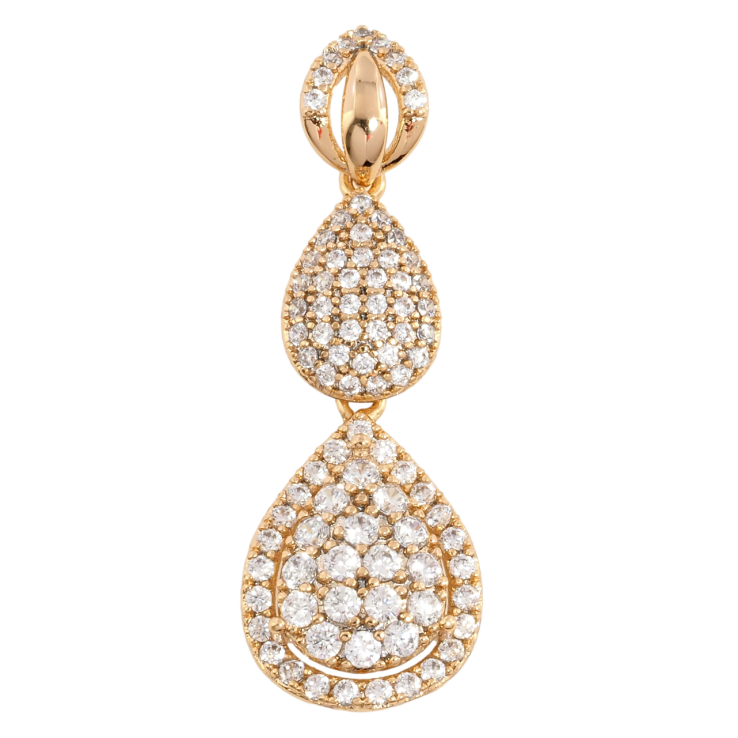 Кулон Xuping Позолота 18K Капельки с цирконием для цепочки до 5мм фото №22