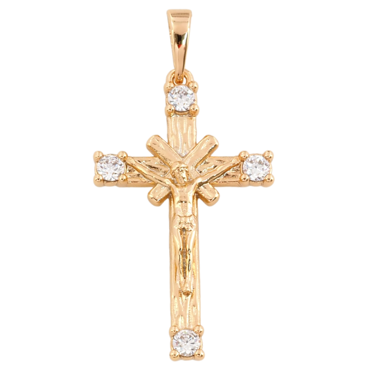 Кулон Xuping Позолота 18K Крест с Распятием и цирконием для цепочки до 6мм фото №25 Кулон Xuping Позолота 18K Крест с Распятием и цирконием для цепочки до 6мм фото №25