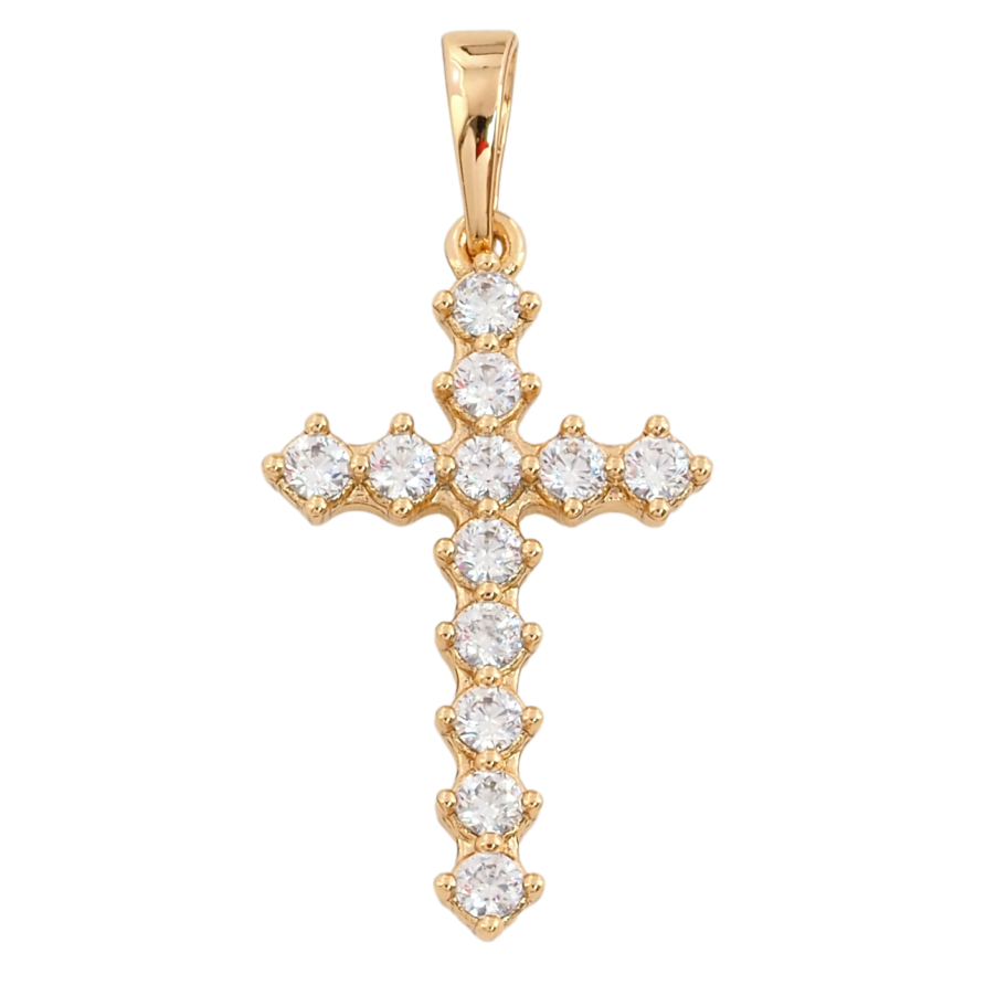 Кулон Xuping Позолота 18K Крест с цирконием для цепочки до 5мм фото №1 Кулон Xuping Позолота 18K Крест с цирконием для цепочки до 5мм фото №1