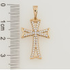 Кулон Xuping Позолота 18K Крест с цирконием для цепочки до 6мм фото №2 Кулон Xuping Позолота 18K Крест с цирконием для цепочки до 6мм фото №2