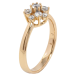 Кольцо Xuping Позолота 18K Кристальный цветочек фото №2 Кольцо Xuping Позолота 18K Кристальный цветочек фото №2
