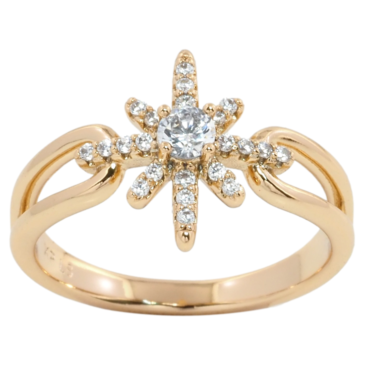 Кольцо Xuping Позолота 18K Звезда с цирконием фото №10 Кольцо Xuping Позолота 18K Звезда с цирконием фото №10