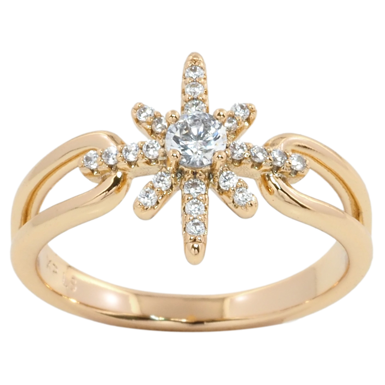 Каблучка Xuping Позолота 18K Зірка з цирконієм фото №1