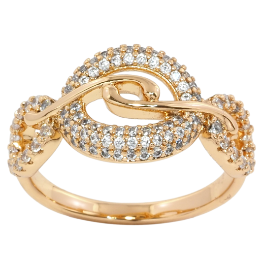 Кольцо Xuping Позолота 18K Декоративный узор с инкрустацией цирконием фото №1