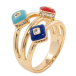 Кольцо Xuping Позолота 18K Декоративный узор с цирконием и цветной эмалью фото №2