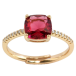 Кольцо Xuping Позолота 18K Красный фианит на дорожке циркония фото №1 Кольцо Xuping Позолота 18K Красный фианит на дорожке циркония фото №1