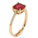 Кольцо Xuping Позолота 18K Красный фианит на дорожке циркония фото №2 Кольцо Xuping Позолота 18K Красный фианит на дорожке циркония фото №2