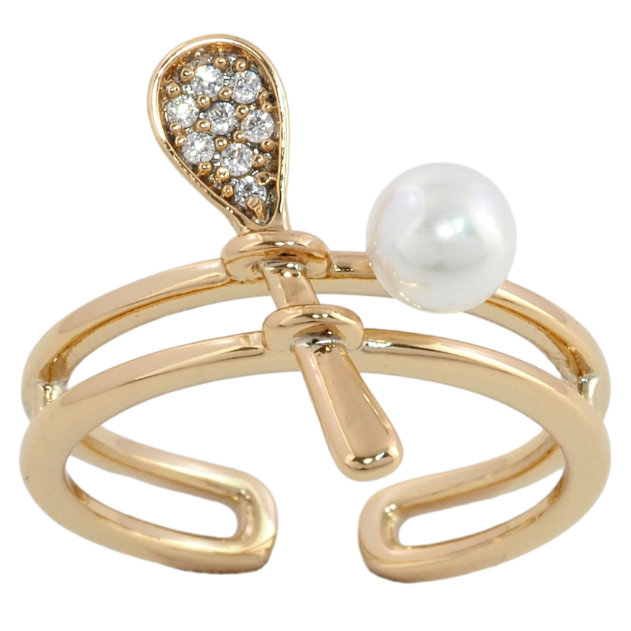 Каблучка Xuping Позолота 18K Ложка з перлиною фото №1