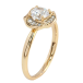 Кольцо Xuping Позолота 18K Фианит в обрамлении циркония фото №2 Кольцо Xuping Позолота 18K Фианит в обрамлении циркония фото №2